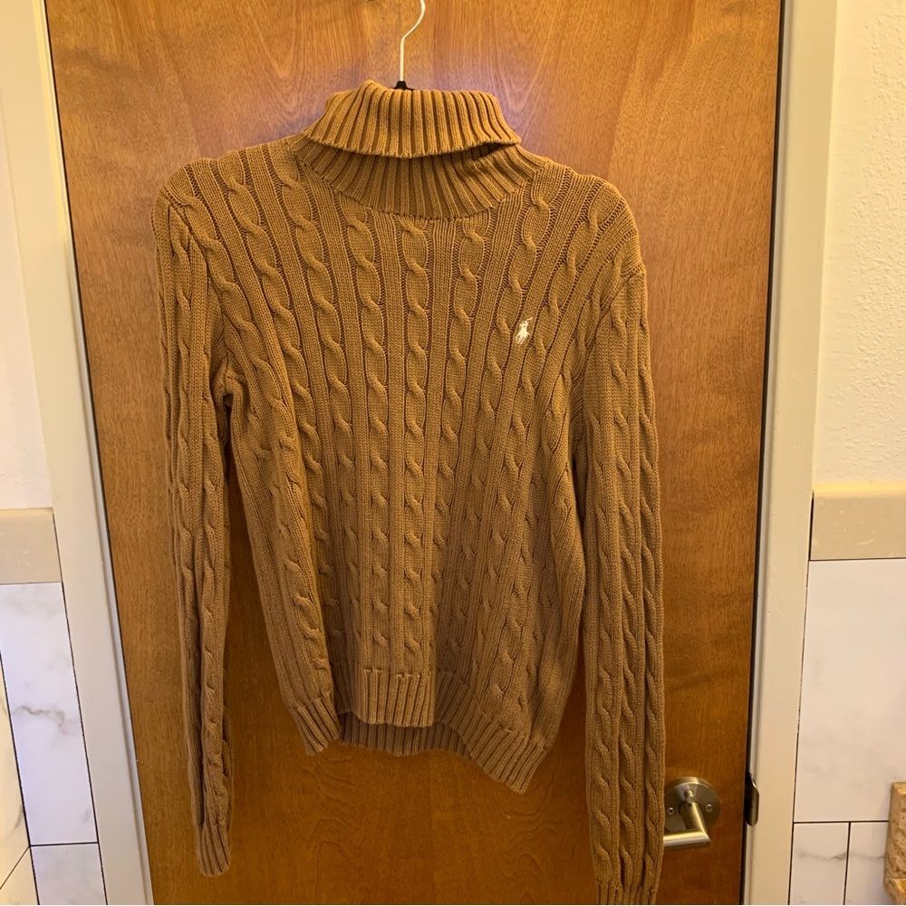 Brown Ralph Lauren turtleneck sweater